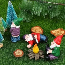 Statue Di Gnomi Da Giardino, Decorazione Artistica Da Giardino All'aperto ， 3 Statue Di Barba Bianca Uso Di Figurine Di Gnomi Per Decorazioni Da Giardino Su Prato, Ornamenti In Resina, Impermeabile-RE -OUTSUN Giardino Negozio 80961285 3