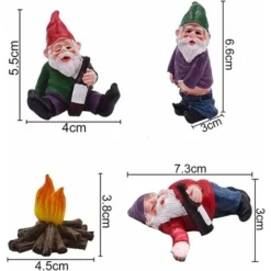 Statue Di Gnomi Da Giardino, Decorazione Artistica Da Giardino All'aperto ， 3 Statue Di Barba Bianca Uso Di Figurine Di Gnomi Per Decorazioni Da Giardino Su Prato, Ornamenti In Resina, Impermeabile-RE -OUTSUN Giardino Negozio 80961285 5