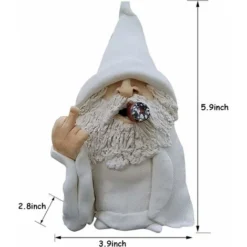 Gnomo Da Giardino, Gnomo Stregone Fumatore 3D, Scultura Da Esterno In Poliresina Con Statua Da Giardino Con Dito Medio, Decorazione Da Giardino Per Prato, Cortile, Balcone, Portico, Patio-READCLY 8 Gnomo Da Giardino, Gnomo Stregone Fumatore 3D, Scultura Da Esterno In Poliresina Con Statua Da Giardino Con Dito Medio, Decorazione Da Giardino Per Prato, Cortile, Balcone, Portico, Patio-READCLY -OUTSUN Giardino Negozio 80961322 4