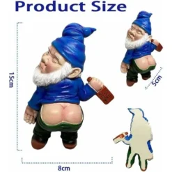 Gnomo Da Giardino Divertente, Scultura In Resina Con Statua Di Gnomo Da Giardino All'aperto, Per Prato Da Giardino Domestico-READCLY -OUTSUN Giardino Negozio 80961324 3