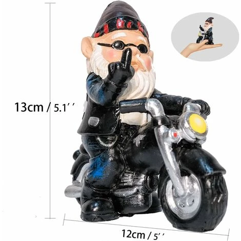 Nano Da Giardino Moto - 13,3 Cm X 13 Cm - Nano Da Giardino - Impermeabile - Protezione Solare - Decorazione Da Giardino - Gnomo Da Giardino - Decorazione Da Patio - Decorazione Da Balcone-READCLY 2 Nano Da Giardino Moto - 13,3 Cm X 13 Cm - Nano Da Giardino - Impermeabile - Protezione Solare - Decorazione Da Giardino - Gnomo Da Giardino - Decorazione Da Patio - Decorazione Da Balcone-READCLY - immagine 2