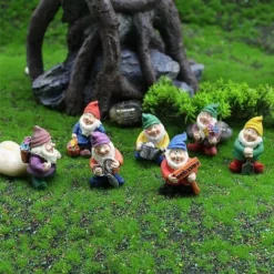 Set Di 7 Mini Gnomi Da Giardino Fatti A Mano Per La Decorazione Del Giardino, Interno O Esterno-READCLY -OUTSUN Giardino Negozio 80961456 3