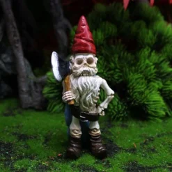 2PC Scheletro Di Halloween Statua Di Gnomo Teschio Nano Statuetta In Resina Statua Di Coppia Nana Scheletro Zombie Gnomo Ornamento Gnomo In Resina Statue Di Scheletro Da Giardino Per La Festa Di Hallo -OUTSUN Giardino Negozio 80961521 5