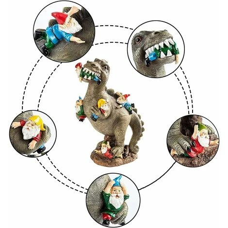 Statua Di Dinosauro Da Giardino, Gnomi Di Dinosauro Alimentare Statue Da Giardino, Scultura Di Dinosauro Da Giardino, Statua In Resina Scultura All'aperto Arte, Decorazione Prato READCLY 3 Statua Di Dinosauro Da Giardino, Gnomi Di Dinosauro Alimentare Statue Da Giardino, Scultura Di Dinosauro Da Giardino, Statua In Resina Scultura All'aperto Arte, Decorazione Prato READCLY - immagine 3