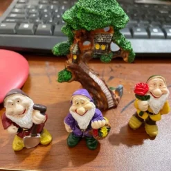 Gnomo Da Giardino Tree House Decor Gnome Tree House Set Outdoor Decor Garden Home Decor Ornamenti Da Fiaba Miniature READCLY -OUTSUN Giardino Negozio 80961961 3
