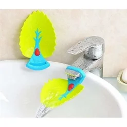READCLY-Cartoon Faucet Extender Lavandino Maniglia Prolunga, Stile Foglia Cartone Animato, Divertente E Interessante Per Il Lavaggio Delle Mani, 2 Pezzi