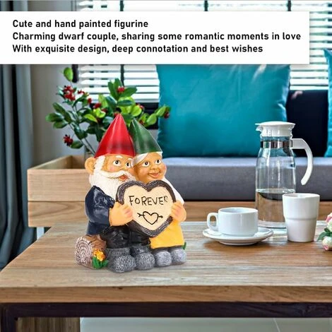 Gnomo Da Giardino In Resina Creativa Coppia Coppia Di Nani Statua A Forma Di Cuore Impermeabile E Resistente Adatto Per La Decorazione Del Prato Da Giardino-READCLY 2 Gnomo Da Giardino In Resina Creativa Coppia Coppia Di Nani Statua A Forma Di Cuore Impermeabile E Resistente Adatto Per La Decorazione Del Prato Da Giardino-READCLY - immagine 2