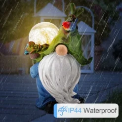 Statua Di Gnomo Da Giardino, Ornamenti Da Giardino Per Esterni Dipinti A Mano Nani Da Giardino Impermeabili Figurine In Resina Con Luce Solare Per Giardino Con Prato Da Giardino-READCLY -OUTSUN Giardino Negozio 80962343 4