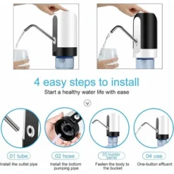 Pompa Elettrica Per Bottiglia D'acqua, Distributore Automatico Di Acqua Potabile, Ricarica USB, Distributore Universale Per Bottiglia D'acqua Potabile Per Bottiglia Da 2-5 Galloni READCLY -OUTSUN Giardino Negozio 80962652 4