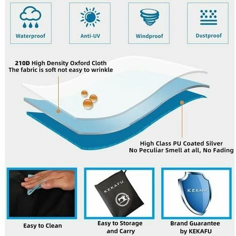 Copertura Per Lettino Prendisole Sospesa, Copertura Per Lettino Prendisole Sospesa Impermeabile, Tessuto Oxford 420D Resistente Ai Raggi UV Antivento - Nero (185 117 198 Cm) 3 Copertura Per Lettino Prendisole Sospesa, Copertura Per Lettino Prendisole Sospesa Impermeabile, Tessuto Oxford 420D Resistente Ai Raggi UV Antivento - Nero (185 117 198 Cm) - immagine 3