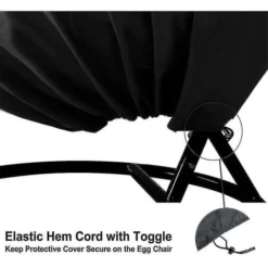 Fodera Per Poltrona Sospesa Oxford Con Cerniera 190 X 115 Cm Copertura Impermeabile Per Mobili Da Giardino E Da Giardino 190 X 115 Cm -OUTSUN Giardino Negozio 81291699 2