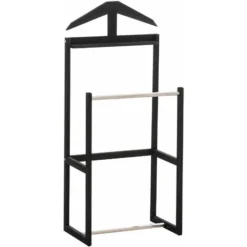 Nova Servomuto Appendiabiti Con Solida Struttura In Legno Disponibile In Vari Colori Colore : Nero