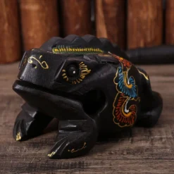 Strumento Rana In Legno, 8 5 Cm Rane Intagliate A Mano Tamburi Musica Rane Croati Desktop Scultura Artigianato Ornamento Mini Rana Per Ornamento Domestico Souvenir, Regalo -OUTSUN Giardino Negozio 82754017 3