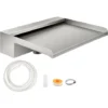 VEVOR Fontana Per Piscina A Cascata, Fontana Per Piscina Rettangolare, Costruita In Acciaio Inossidabile Laghetto Per Cascata, Fontana A Cascata Da Giardino (30x33x8 CM)