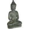 Buddha Interno Ed Esterno H65 - Statua Di Buddha Seduto In Pietra, Grigio, Ossido Di Magnesio, Sabbia, Fibra Di Vetro, 36,8x24x65 Cm - Atmosphera Créateur D'intérieur