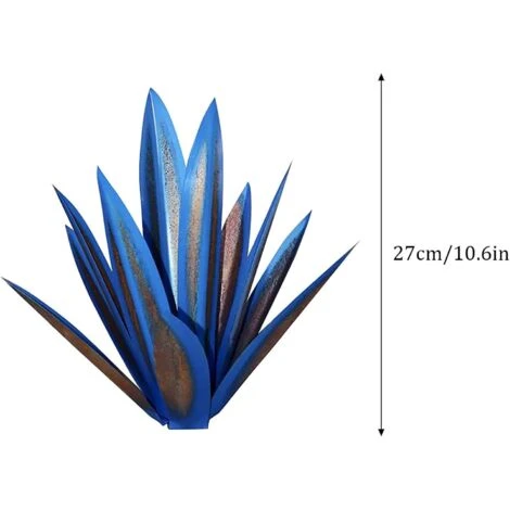 MINKUROW Tequila Scultura Rustico Blu Metallo Agave Cortile Arte Grande Rustico Dipinto A Mano Metallo Agave Cortile Decorazione Artistica Statua Decorazioni Per La Casa Per Pali Da Giardino,Darkblue- 5 MINKUROW Tequila Scultura Rustico Blu Metallo Agave Cortile Arte Grande Rustico Dipinto A Mano Metallo Agave Cortile Decorazione Artistica Statua Decorazioni Per La Casa Per Pali Da Giardino,Darkblue- - immagine 5