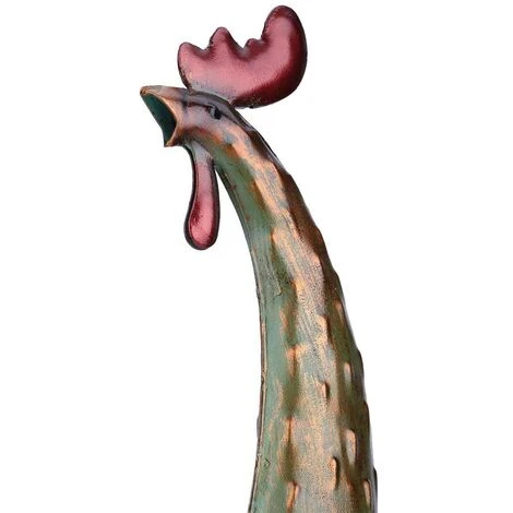 Scultura In Metallo Gallo In Ferro Multicolore Manufatti Arredo Casa Artigianato (Rosso) 2 Scultura In Metallo Gallo In Ferro Multicolore Manufatti Arredo Casa Artigianato (Rosso) - immagine 2