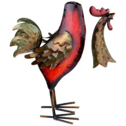 Scultura In Metallo Gallo In Ferro Multicolore Manufatti Arredo Casa Artigianato (Rosso) 7 Scultura In Metallo Gallo In Ferro Multicolore Manufatti Arredo Casa Artigianato (Rosso) -OUTSUN Giardino Negozio 85894943 3