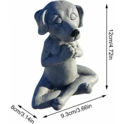 Stone Garden Tatue, Cane Buddha Ornamento, Statua Di Cane Da Meditazione All'aperto, Statua Di Cane Da Meditazione Per La Decorazione Domestica, Arte All'aperto -OUTSUN Giardino Negozio 85904079 5