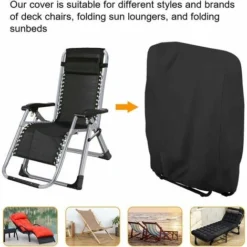 Copertura Per Lettino Prendisole Pieghevole, Copertura Per Lettino Prendisole Da Giardino Antipolvere Impermeabile Resistente Ai Raggi UV 210D Oxford Copertura Relax Da Giardino Per Sedia A Sdraio W71 -OUTSUN Giardino Negozio 86175387 3