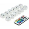 GTA Mini Faro Subacqueo Colorato Led Rgb Ip68 Impermeabile Con Telecomando 12 Pezzi