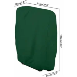 Copertura Protettiva Per Lettino Prendisole Pieghevole, Copertura Per Lettino Prendisole Da Giardino Antipolvere, Impermeabile, Anti-UV, 210D Oxford Per Sedia Relax, W71×H110cm (Verde) -OUTSUN Giardino Negozio 86181680 4