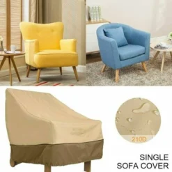 (210D: 85 X 80 X 91,5 Cm In Color Caffè Riso Coordinato Copridivano Singolo Da Esterno Impermeabile E Resistente, Per La Protezione Di Mobili Per Interni Ed Esterni -OUTSUN Giardino Negozio 86181797 3