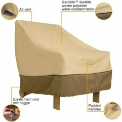 (210D: 85 X 80 X 91,5 Cm In Color Caffè Riso Coordinato Copridivano Singolo Da Esterno Impermeabile E Resistente, Per La Protezione Di Mobili Per Interni Ed Esterni -OUTSUN Giardino Negozio 86181797 4