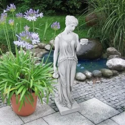 Design Toscano Ebe La Dea Della Giovinezza Statua Grega Da Giardino, Poliresina, Pietra Antica, Grande 81 Cm -OUTSUN Giardino Negozio 86631186 4