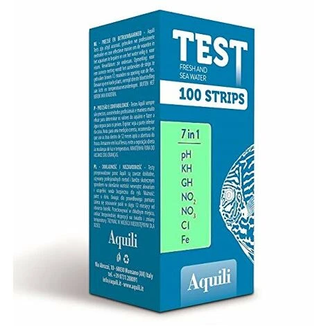 Aquili TST031 Test Strips 7 In 1 Fresh Water, PH GH Kg No2 No3 Cl Fe, 100 Strips 1 Aquili TST031 Test Strips 7 In 1 Fresh Water, PH GH Kg No2 No3 Cl Fe, 100 Strips