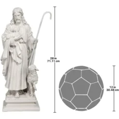 Design Toscano EU1785 Statua Del Buon Pastore Giardino Gesù, Bianco Sporco -OUTSUN Giardino Negozio 86657054 5