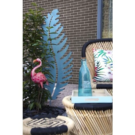 Fenicottero Rosa In Metallo Laccato (Set Di 2) 2 Fenicottero Rosa In Metallo Laccato (Set Di 2) - immagine 2