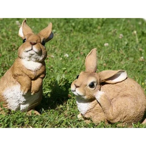 Coniglio In Piedi In Resina 25,5 Cm 2 Coniglio In Piedi In Resina 25,5 Cm - immagine 2