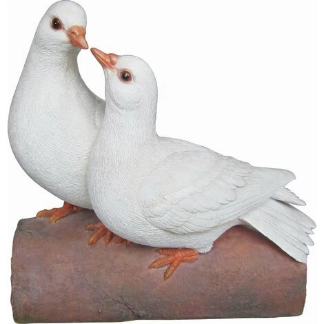 Coppia Di Colombe Su Un Ramo In Resina 1 Coppia Di Colombe Su Un Ramo In Resina