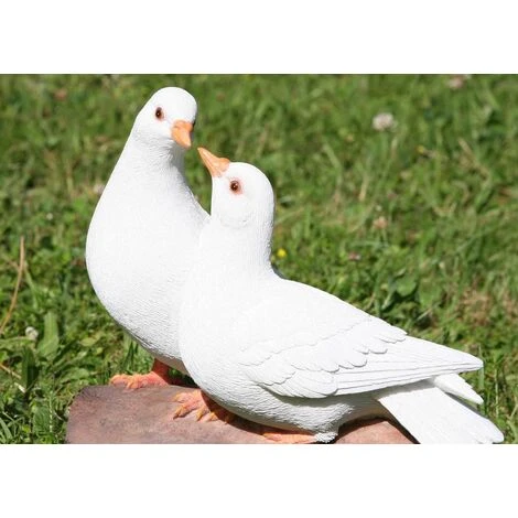 Coppia Di Colombe Su Un Ramo In Resina 2 Coppia Di Colombe Su Un Ramo In Resina - immagine 2