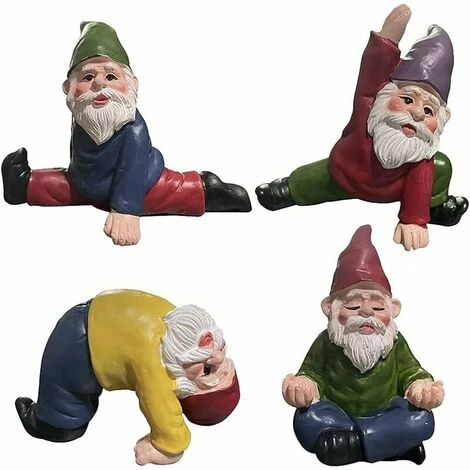 Gnomo Da Giardino Divertente Yoga Gnomo Da Giardino Decorazioni 4 Pezzi Goblin Da Giardino Art Decor Ornamenti Da Giardino Figurine Decorazione Per Interni O Esterni (Yoga) 3 Gnomo Da Giardino Divertente Yoga Gnomo Da Giardino Decorazioni 4 Pezzi Goblin Da Giardino Art Decor Ornamenti Da Giardino Figurine Decorazione Per Interni O Esterni (Yoga) - immagine 3