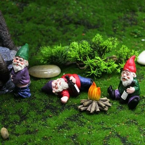 Interessanti Statue Di Gnomi Da Giardino Sprite All'aperto Artigianato In Resina 4 Pezzi Decorazioni Per Prato In Miniatura Da Giardino Delle Fate (BX4) 1 Interessanti Statue Di Gnomi Da Giardino Sprite All'aperto Artigianato In Resina 4 Pezzi Decorazioni Per Prato In Miniatura Da Giardino Delle Fate (BX4)