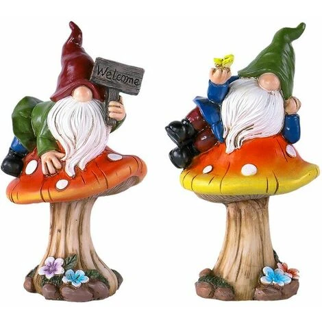 Gnomo Da Giardino Divertente Set Di 2 Nani Da Giardino Figura Sdraiata Su Funghi Resina Con Cartello Di Benvenuto Gnomo Da Giardino Statua Decorativa 1 Gnomo Da Giardino Divertente Set Di 2 Nani Da Giardino Figura Sdraiata Su Funghi Resina Con Cartello Di Benvenuto Gnomo Da Giardino Statua Decorativa