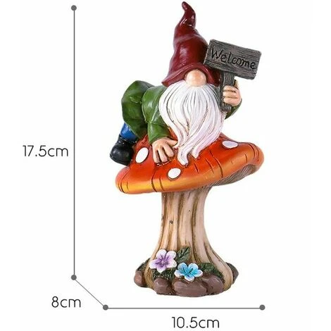 Gnomo Da Giardino Divertente Set Di 2 Nani Da Giardino Figura Sdraiata Su Funghi Resina Con Cartello Di Benvenuto Gnomo Da Giardino Statua Decorativa 3 Gnomo Da Giardino Divertente Set Di 2 Nani Da Giardino Figura Sdraiata Su Funghi Resina Con Cartello Di Benvenuto Gnomo Da Giardino Statua Decorativa - immagine 3