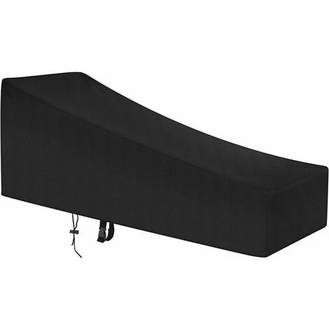 Copertura Per Lettino Prendisole Impermeabile Antivento Resistente Ai Raggi UV Per Lettino Da Giardino Con Borsa Per Il Trasporto Oxford (nero, 210x75x40/80cm) 2 Copertura Per Lettino Prendisole Impermeabile Antivento Resistente Ai Raggi UV Per Lettino Da Giardino Con Borsa Per Il Trasporto Oxford (nero, 210x75x40/80cm) - immagine 2