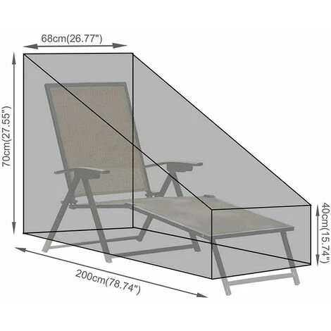 Copertura Per Lettino Prendisole Da Giardino - Copertura Per Lettino Prendisole Impermeabile Antivento Resistente Ai Raggi UV Copertura Da Giardino Impermeabile Con Materiale 210D Durevole 200x68x40-7 2 Copertura Per Lettino Prendisole Da Giardino - Copertura Per Lettino Prendisole Impermeabile Antivento Resistente Ai Raggi UV Copertura Da Giardino Impermeabile Con Materiale 210D Durevole 200x68x40-7 - immagine 2