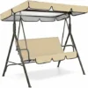 Copertura Di Ricambio Per Tettoia Da Giardino E Altalena Per Sedile (grande, Beige)
