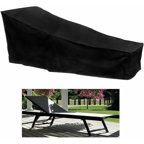 Copertura Per Lettino Da Giardino Impermeabile Antivento Resistente Ai Raggi UV Antipolvere Tessuto Oxford 210D Copertura Per Lettino Prendisole (200 X 75 X 40/80 Cm) - Nero 5 Copertura Per Lettino Da Giardino Impermeabile Antivento Resistente Ai Raggi UV Antipolvere Tessuto Oxford 210D Copertura Per Lettino Prendisole (200 X 75 X 40/80 Cm) - Nero - immagine 5