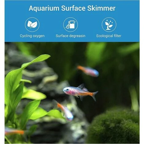 Skimmer Di Superficie Dell'acquario, Skimmer Di Superficie Per La Rimozione Di Film D'olio E Altri Detriti, 300 L/h Skimmer Di Superficie Dell'acquario, 3 W 2 Skimmer Di Superficie Dell'acquario, Skimmer Di Superficie Per La Rimozione Di Film D'olio E Altri Detriti, 300 L/h Skimmer Di Superficie Dell'acquario, 3 W - immagine 2