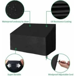 Copertura Per Panca Da Giardino Copertura Per Panca Da Giardino Impermeabile A 3 Posti Copertura Per Mobili Da Giardino Impermeabile Anti-UV 210d Copertura Per Panca Da Esterno Antipolvere Oxford - (1 -OUTSUN Giardino Negozio 92058175 3