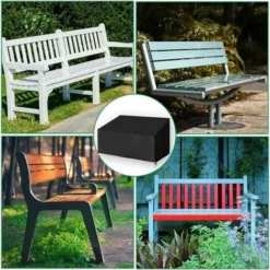 Copertura Per Panca Da Giardino Copertura Per Panca Da Giardino Impermeabile A 3 Posti Copertura Per Mobili Da Giardino Impermeabile Anti-UV 210d Copertura Per Panca Da Esterno Antipolvere Oxford - (1 -OUTSUN Giardino Negozio 92058175 5