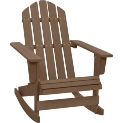 Sedie A Dondolo Sedie Da Giardino - In Legno Marrone BV329832 - BonneVie