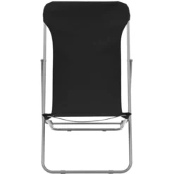 Set Di 2 Sedia Da Spiaggia Pieghevoli Sedia A Sdraio - Acciaio E Tessuto Oxford Nero BV278035 - BonneVie -OUTSUN Giardino Negozio 92301247 3