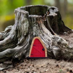 Porta Del Giardino Delle Fate Miniatura Albero Delle Fate Ornamento Casa Porta Finestra Scultura Decorazione Albero Giardino Arte Cortile Scultura 1 Pz (Porta Ovale-Rosso) -OUTSUN Giardino Negozio 93243783 3