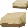 Copertura Per Panca, Copertura Per Panca Da Giardino Tessuto Oxford Impermeabile, Copertura Per Panca Da Esterno Protezione Anti UV E Antivento Copridivano —— Marrone 210D: 224 × 83 × 84 Cm